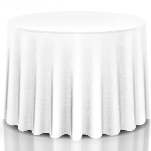 10 pcs 90" Home Restaurant Polyester Round Tablecloth