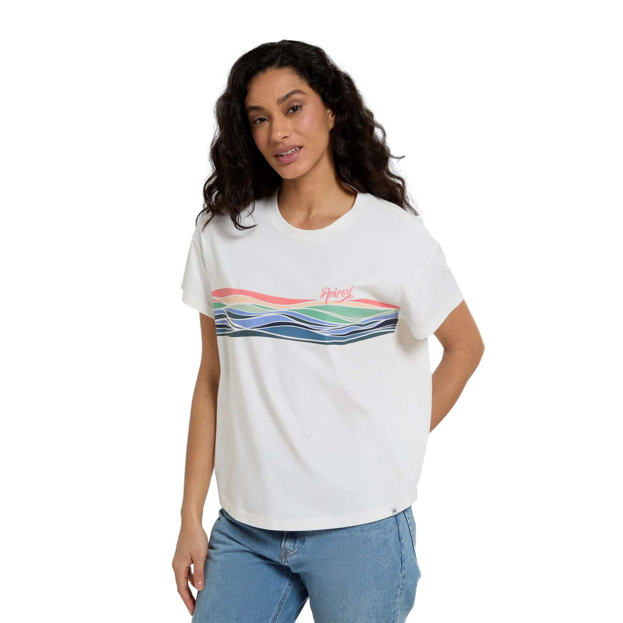 Animal Womens/Ladies Phoenix Stripe Organic T-Shirt