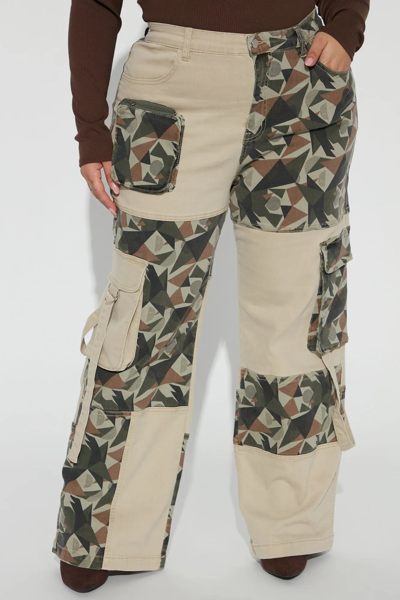 August Camo Cargo Pant - Olive/combo