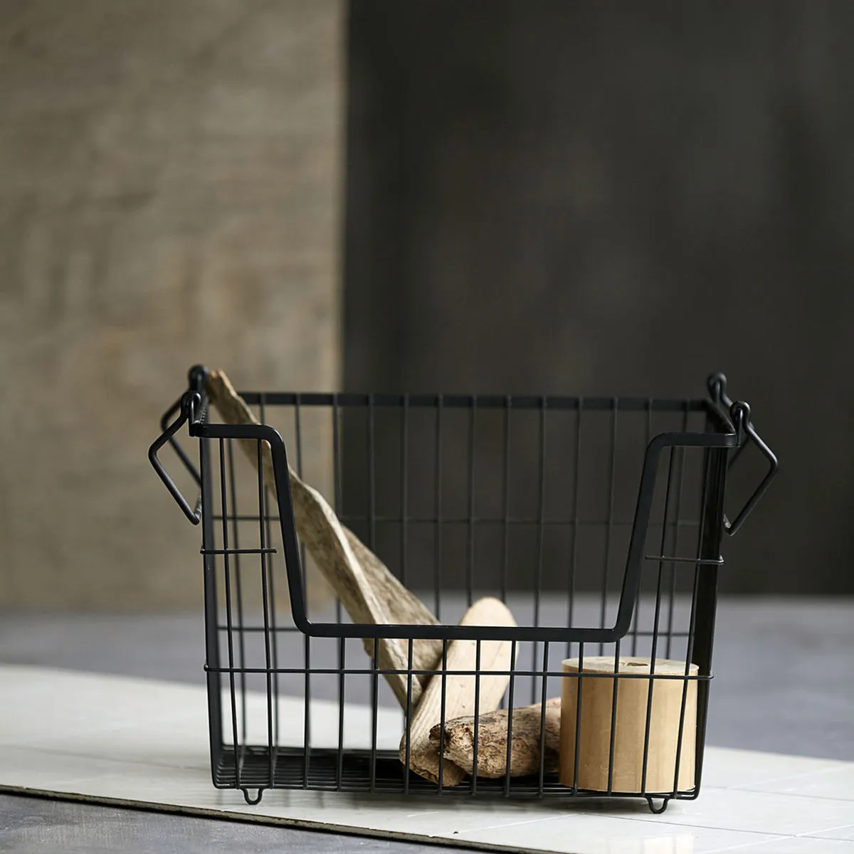 Basket, Taw, Matte black small