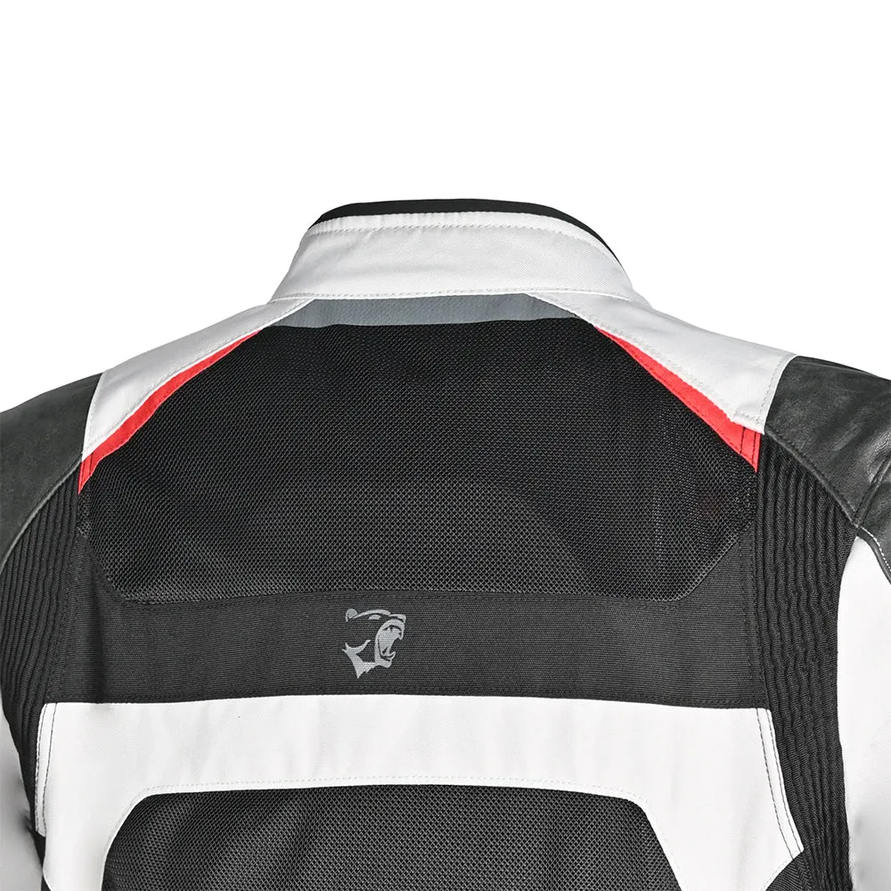 BELA Onsaker Motorcycle Textile Jacket - White Black Red