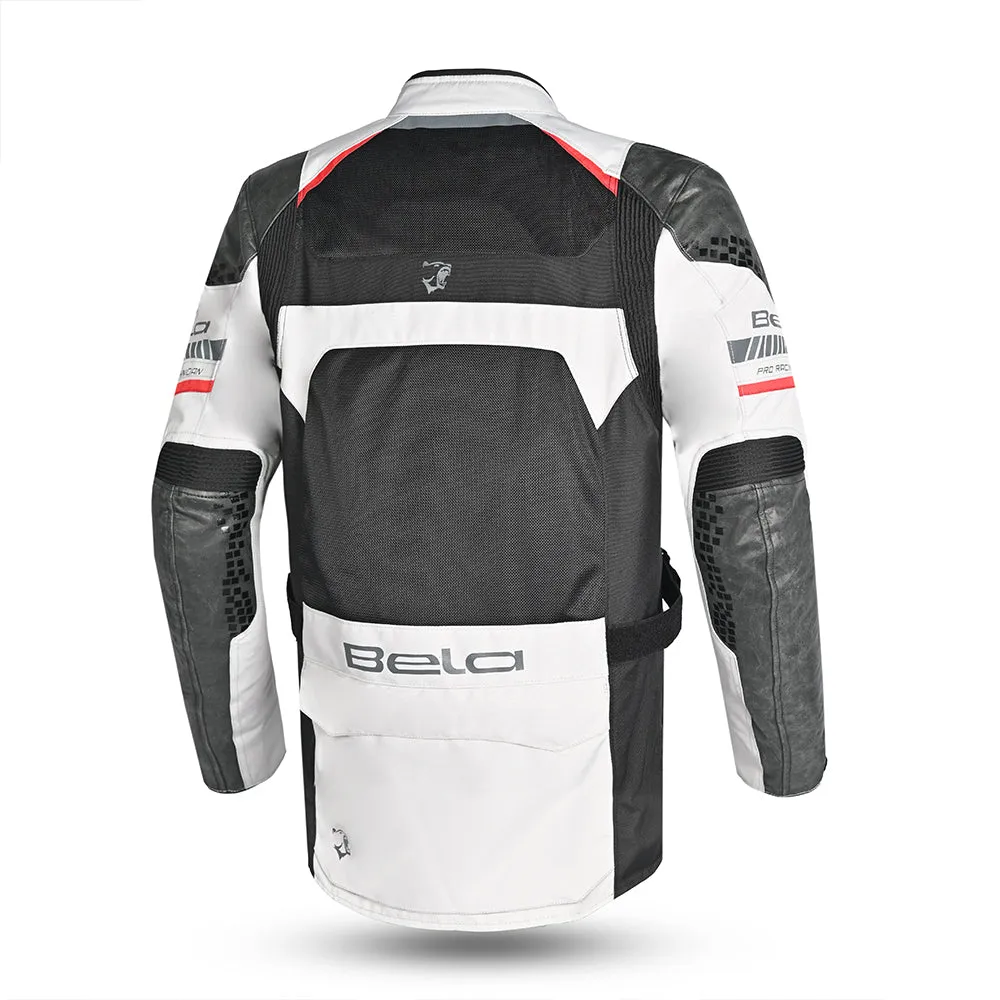 BELA Onsaker Motorcycle Textile Jacket - White Black Red