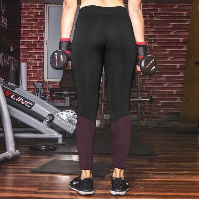 Black Sangria Combo Leggings - Essential Series- Sale