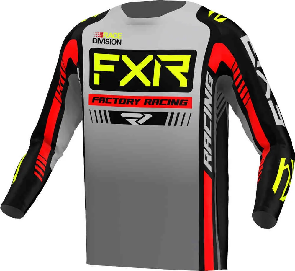 Clutch Pro 2023 FXR Motocross Jersey, Grey/Black/Red