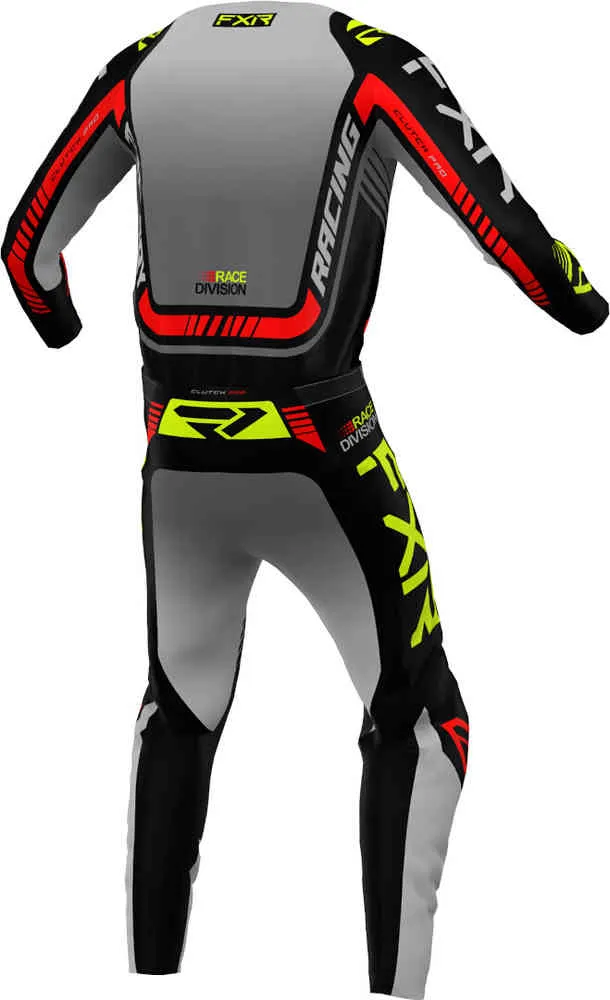 Clutch Pro 2023 FXR Motocross Jersey, Grey/Black/Red