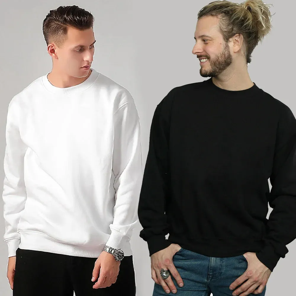 Fashion Solid Sweatshirts Hoodies Black and White Sweatshirt Warm Fleece Sweatshirt High Quality Men Tops Brand Hip Hop Pullover