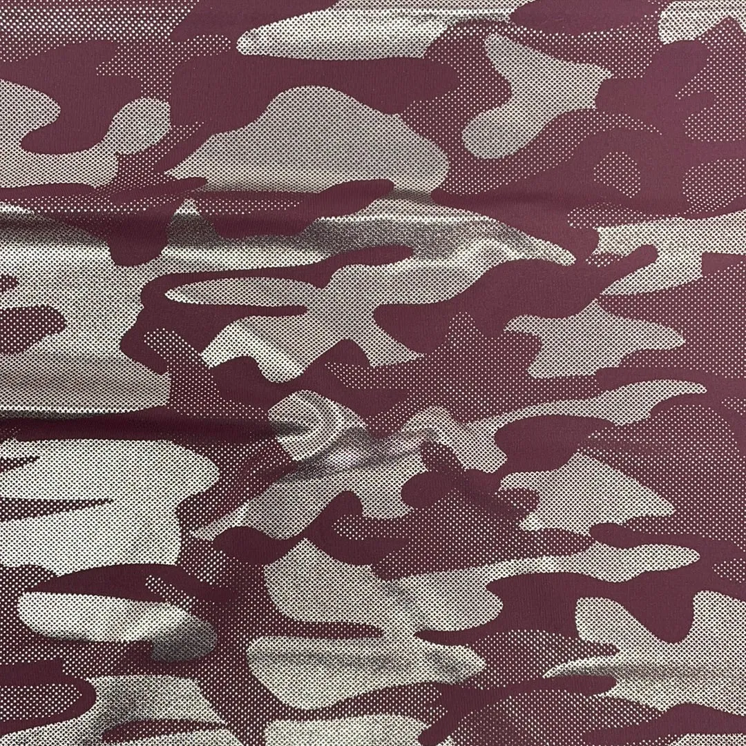 GI Jane Foil Printed Superflex Heavy Compression Spandex Fabric | Blue Moon Fabrics