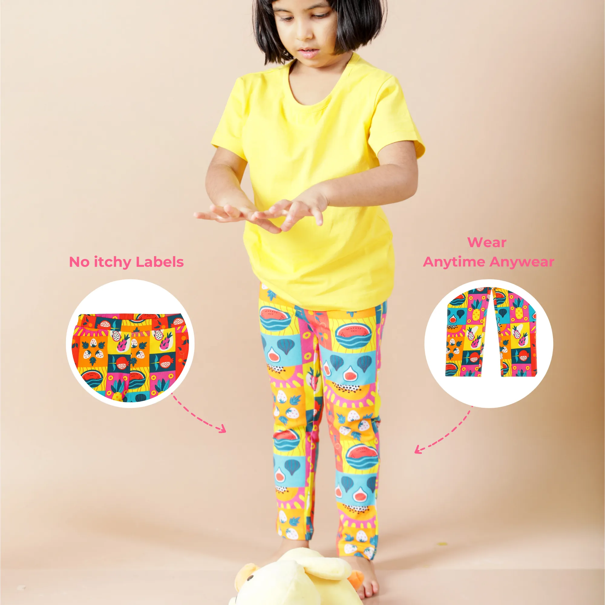 Girl Leggings - Mixed Fruit