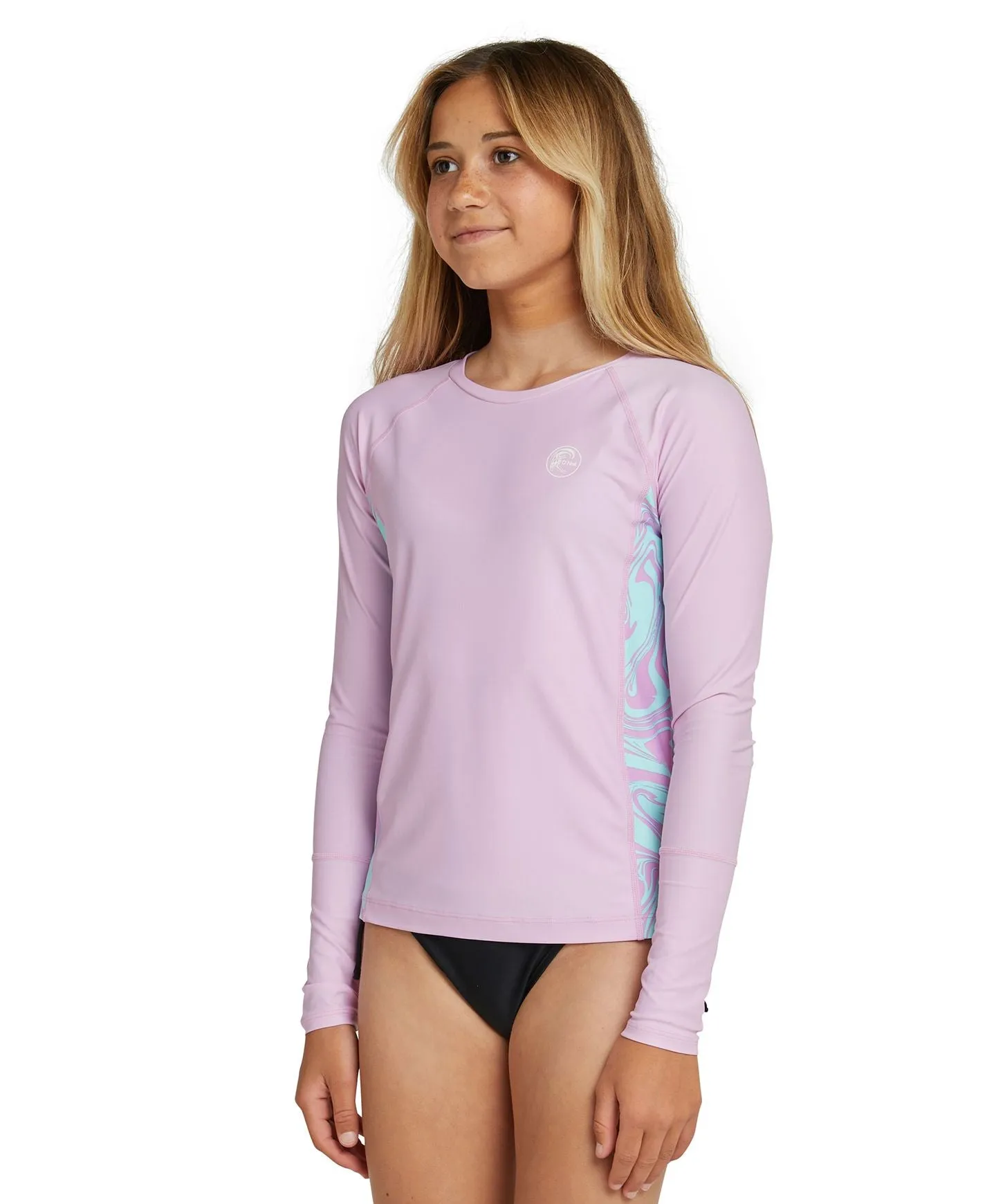 Girl's Bahia Long Sleeve Rash Tee - Pink Purple