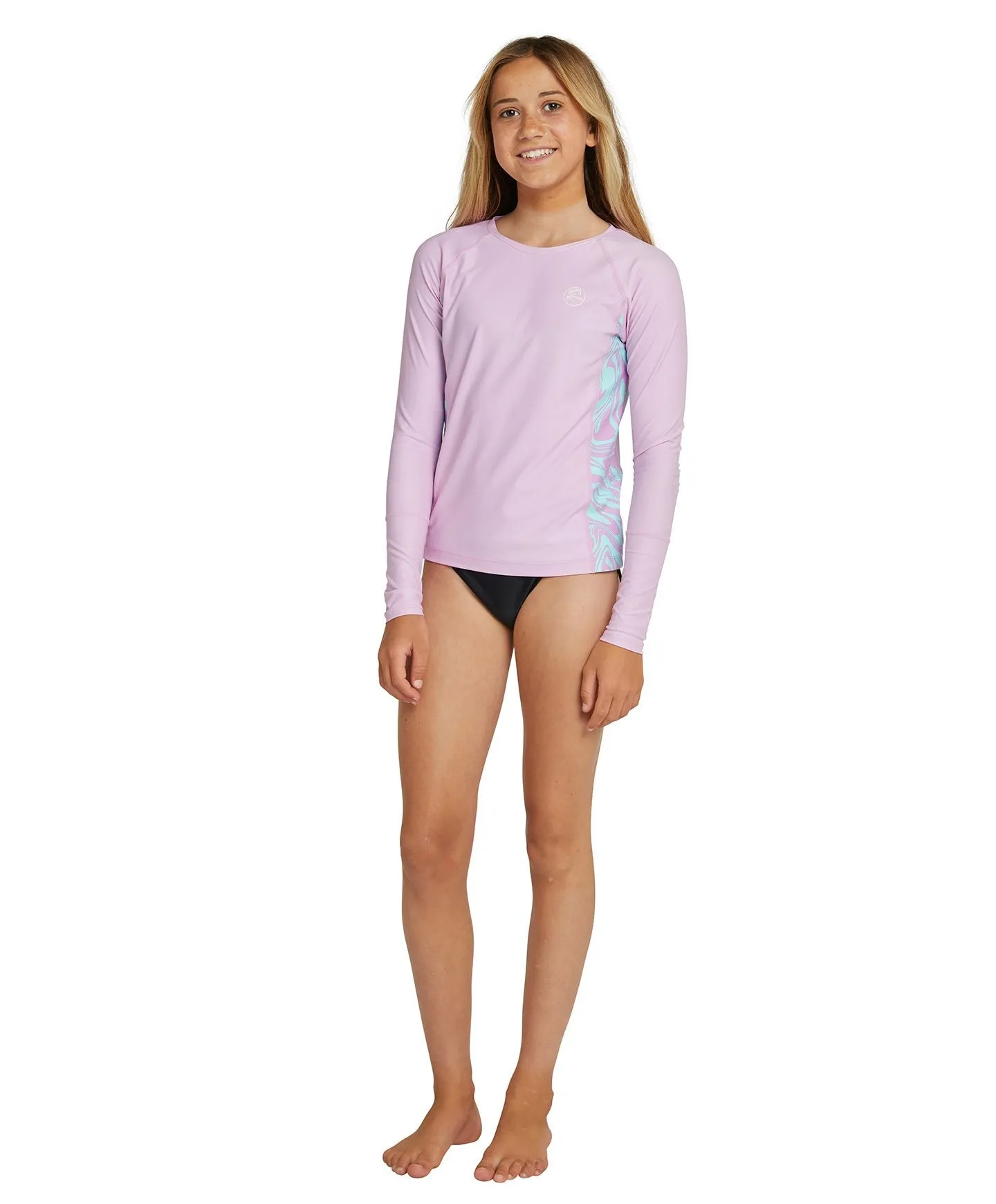 Girl's Bahia Long Sleeve Rash Tee - Pink Purple