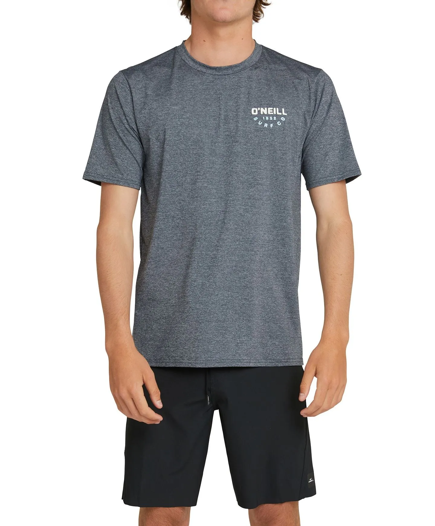 Good Vibes SS Surf Tee Rashie - Charcoal