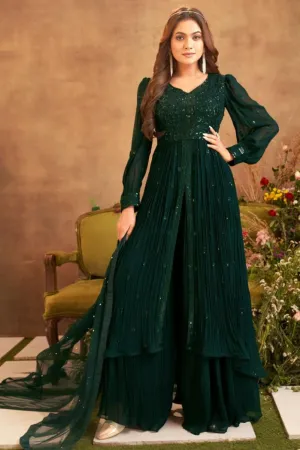 Green Gharara Pant Ladies Suit