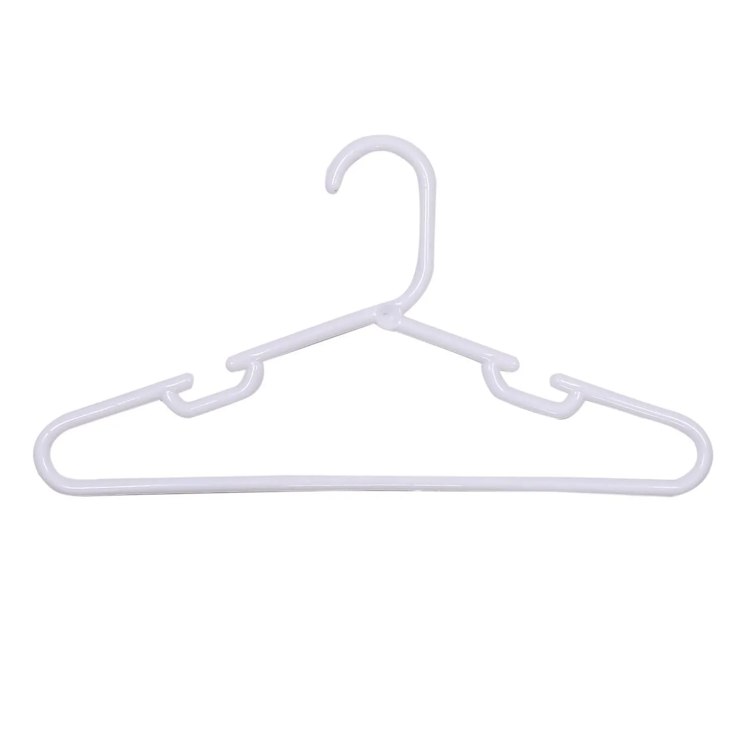 Heart Home Plastic Plastic Baby Hanger Set for Wardrobe|Non-Slip Clothes Hangers|Size 29 x 15 x 1 CM|Pack of 12 Pcs (White)