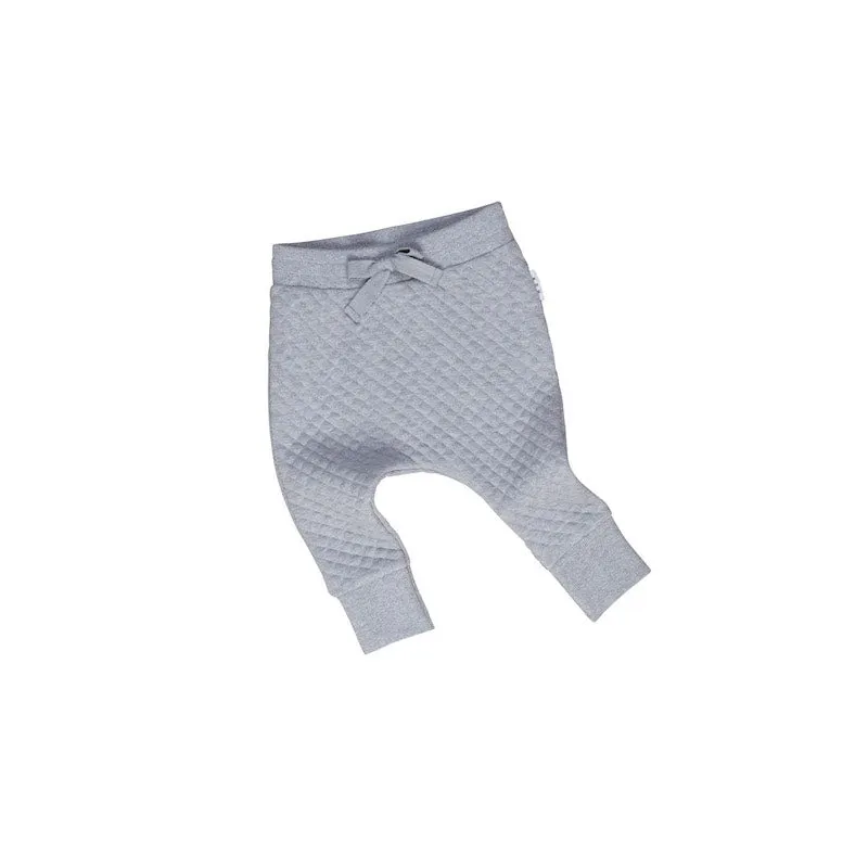 Huxbaby Grey Marle Stitch Drop Crotch Pant