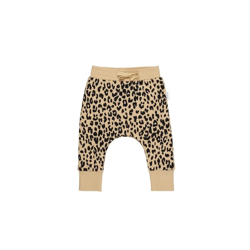 Huxbaby Leopard Drop Crotch Pant Fleece