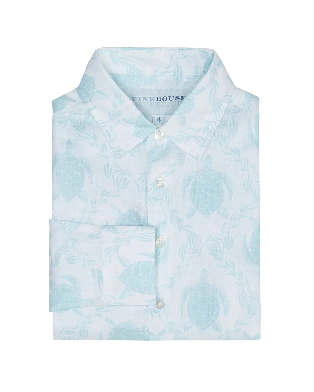 Kids' Linen Shirt TURTLE TRELLIS