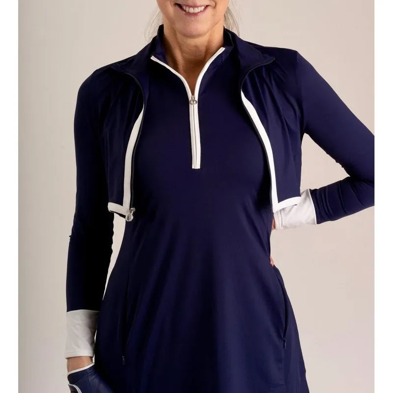 Kinona Sun's Out Zip Shrug - Navy