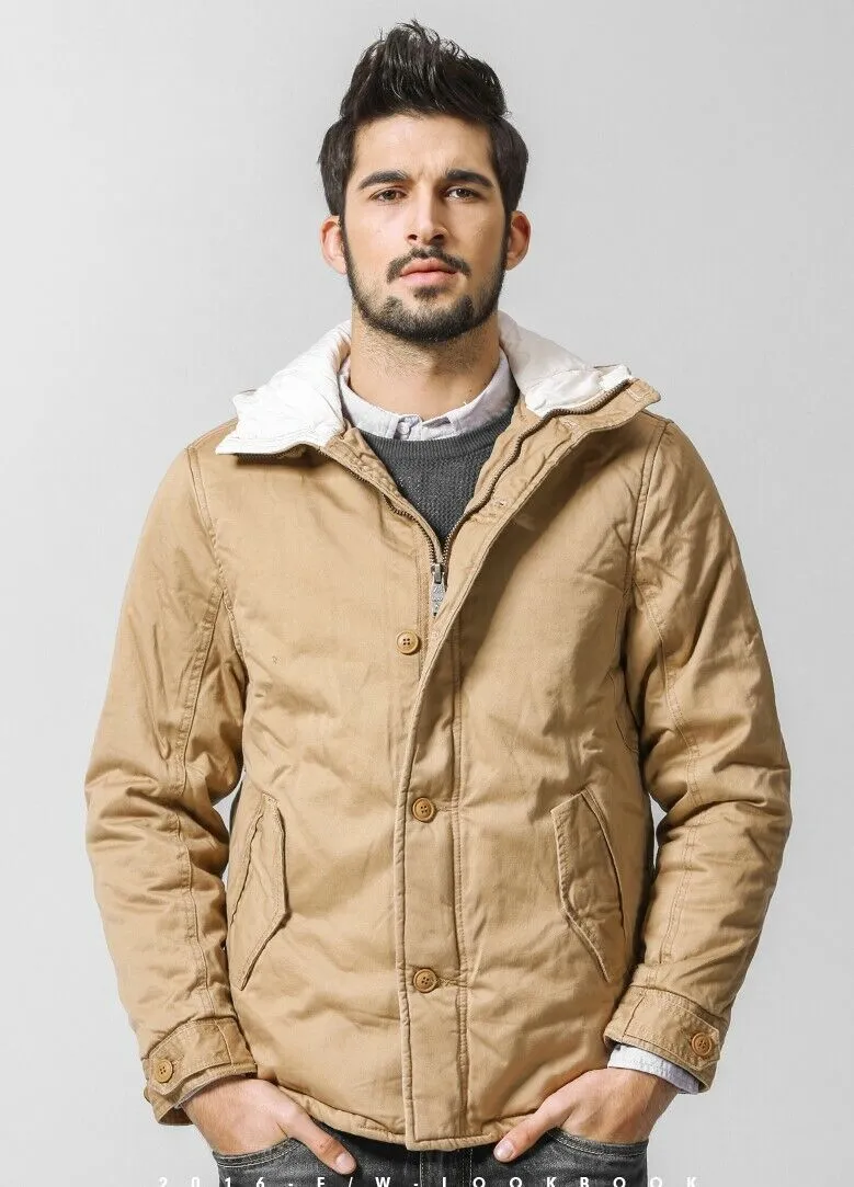 Match Men's Jacket Outwear Hooded Parka Coats #G1110