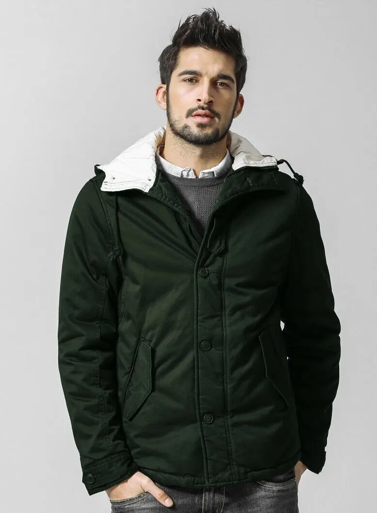 Match Men's Jacket Outwear Hooded Parka Coats #G1110