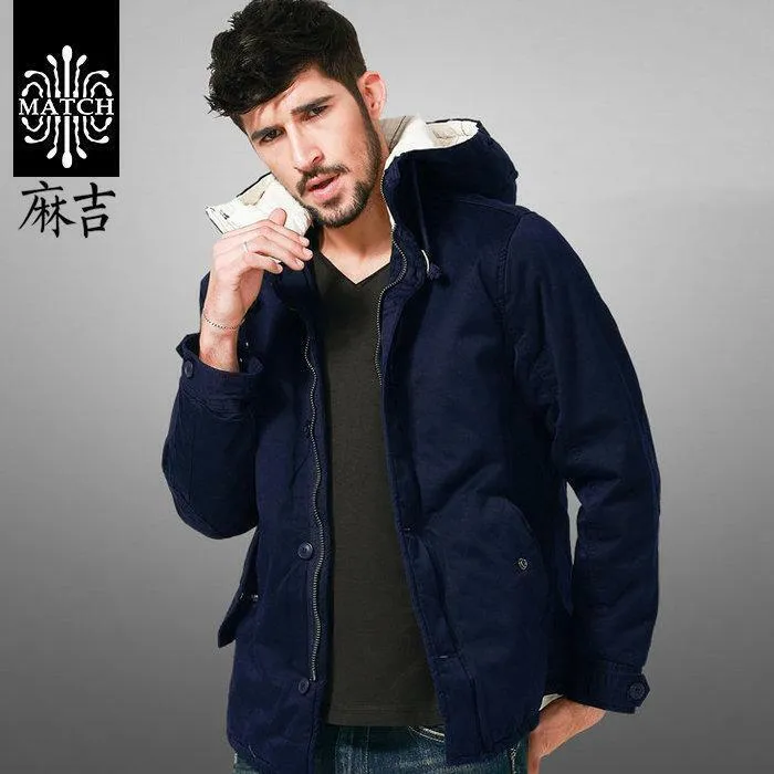 Match Men's Jacket Outwear Hooded Parka Coats #G1110