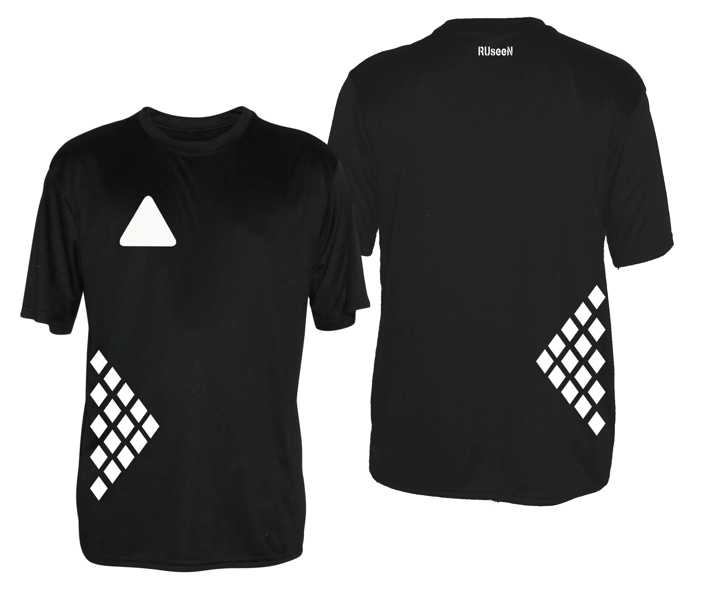 Men's Reflective Short Sleeve Shirt - Diamond Pattern