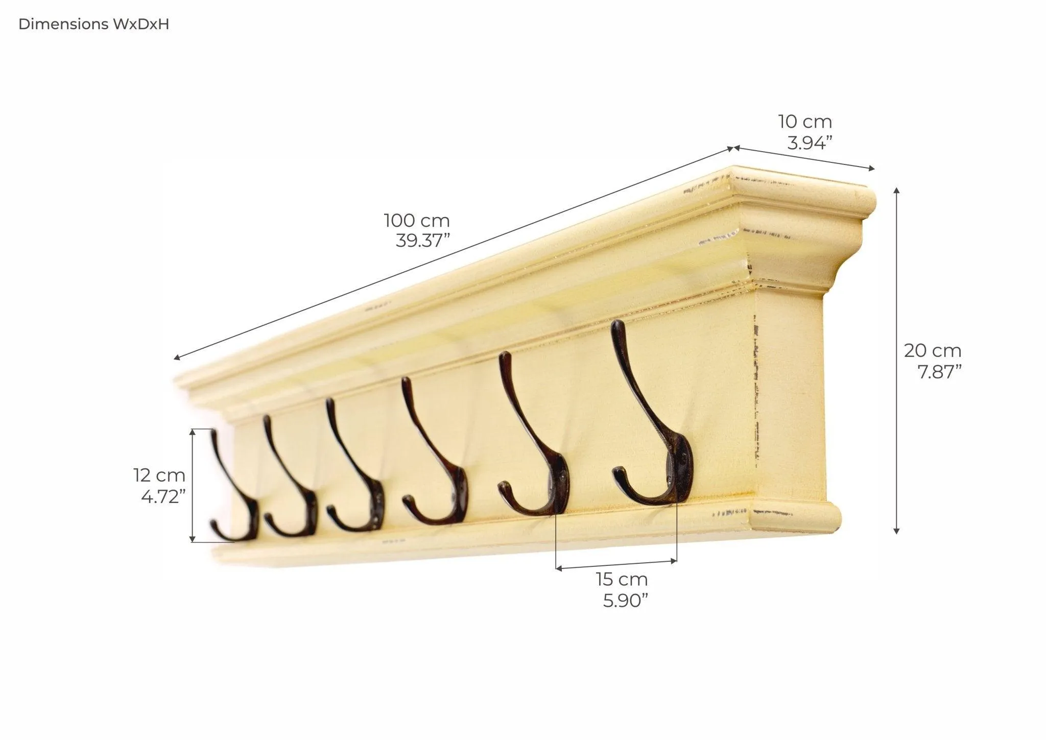 NovaSolo 6 Hook Coat Rack D162H