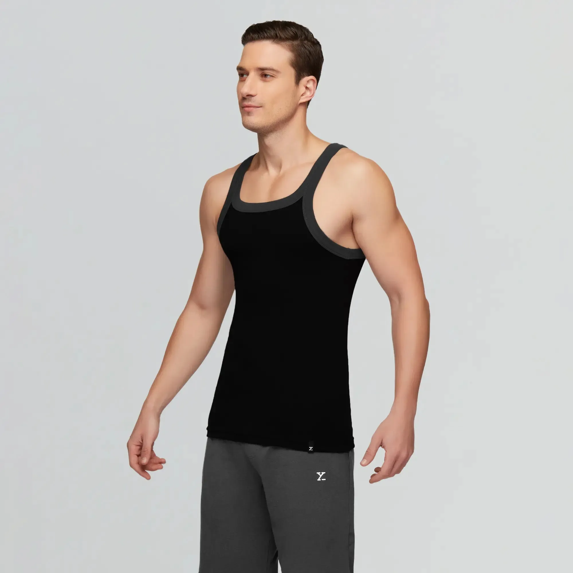 Pace Square Neck Vest Black Knight