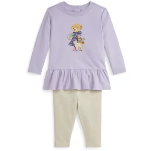 Ralph Lauren Baby Spring Iris/Oatmeal Hthr Blouse Legging Set