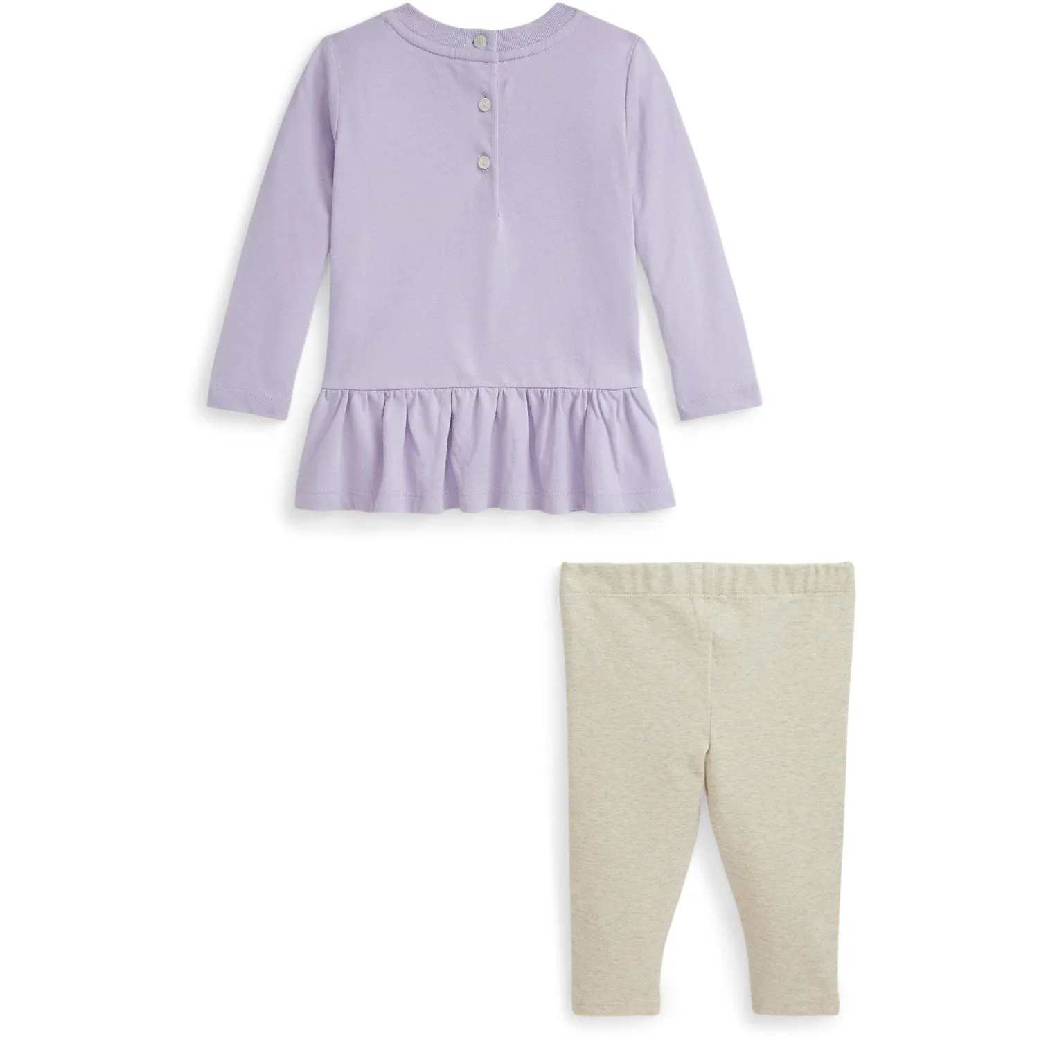 Ralph Lauren Baby Spring Iris/Oatmeal Hthr Blouse Legging Set