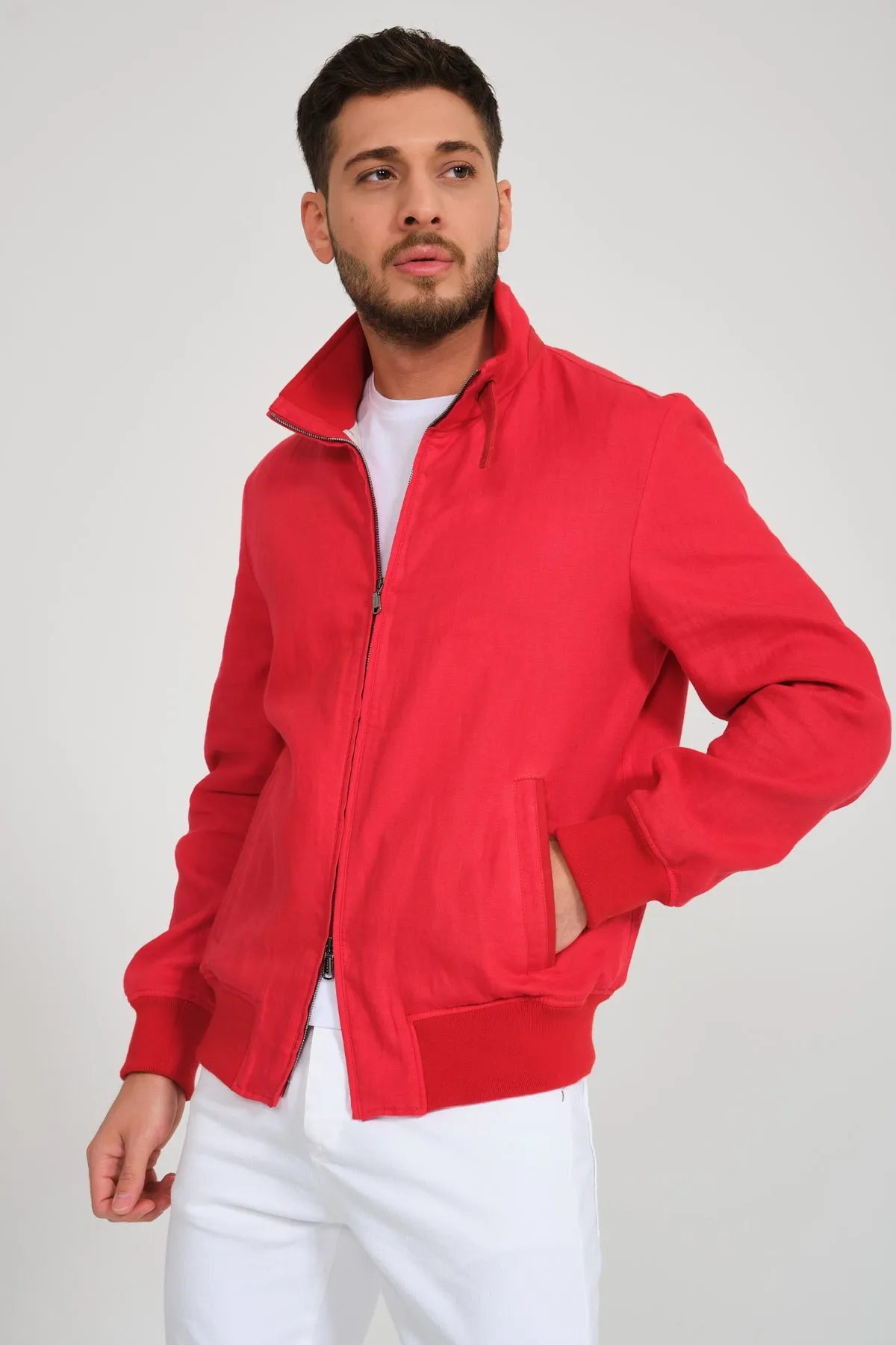 Red Linen Jacket