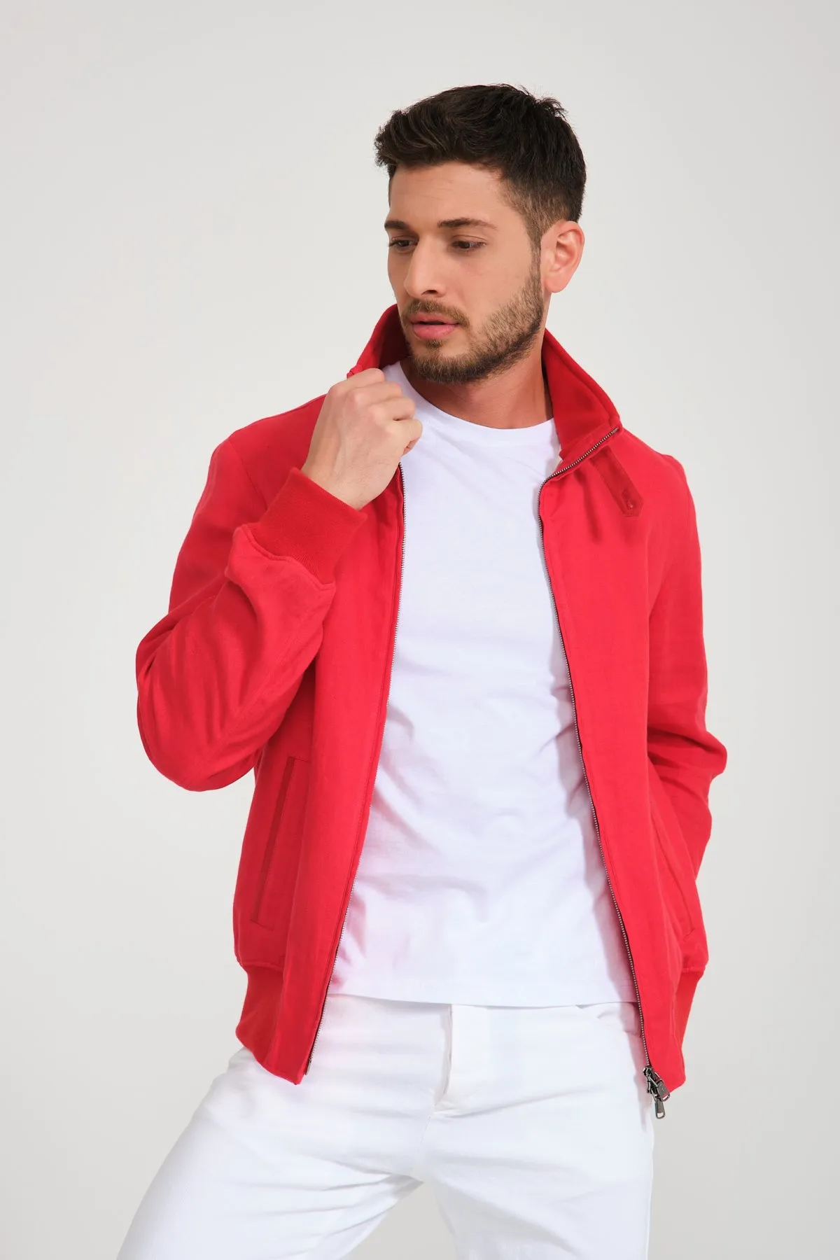 Red Linen Jacket