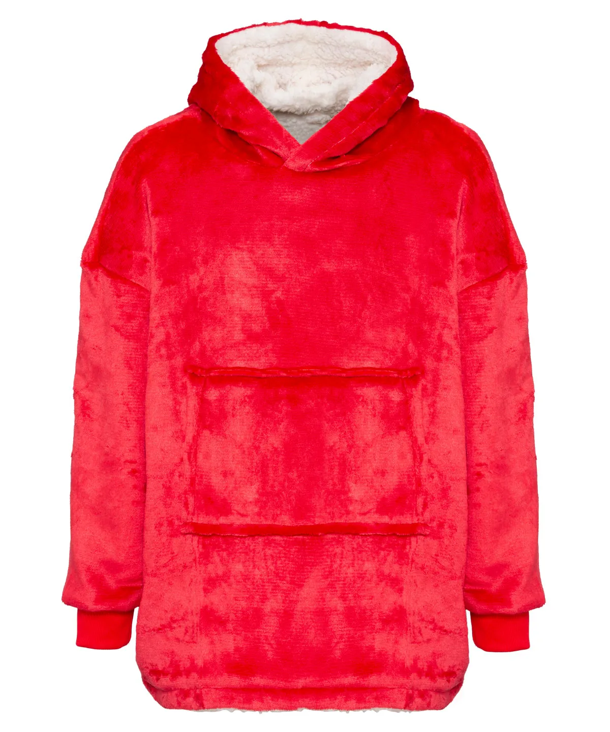 Red - The Kids Ribbon oversized cosy reversible sherpa hoodie