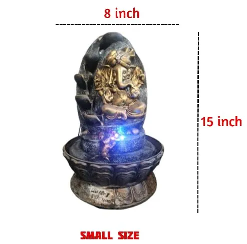 Sangam Homes Ganesh Water Fountain for Home Decor Indoor & Outdoor (15inch x 8inch).