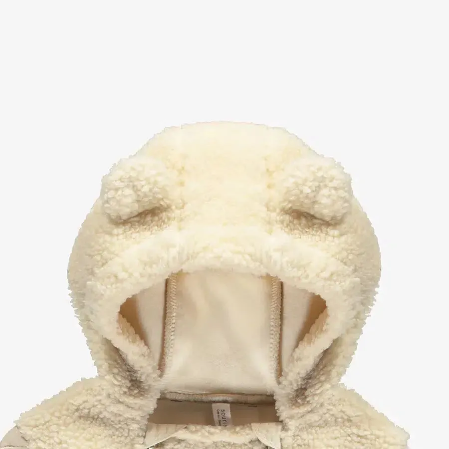 Souris Mini - Zip-Up Sherpa   Plush Bundler - Cream