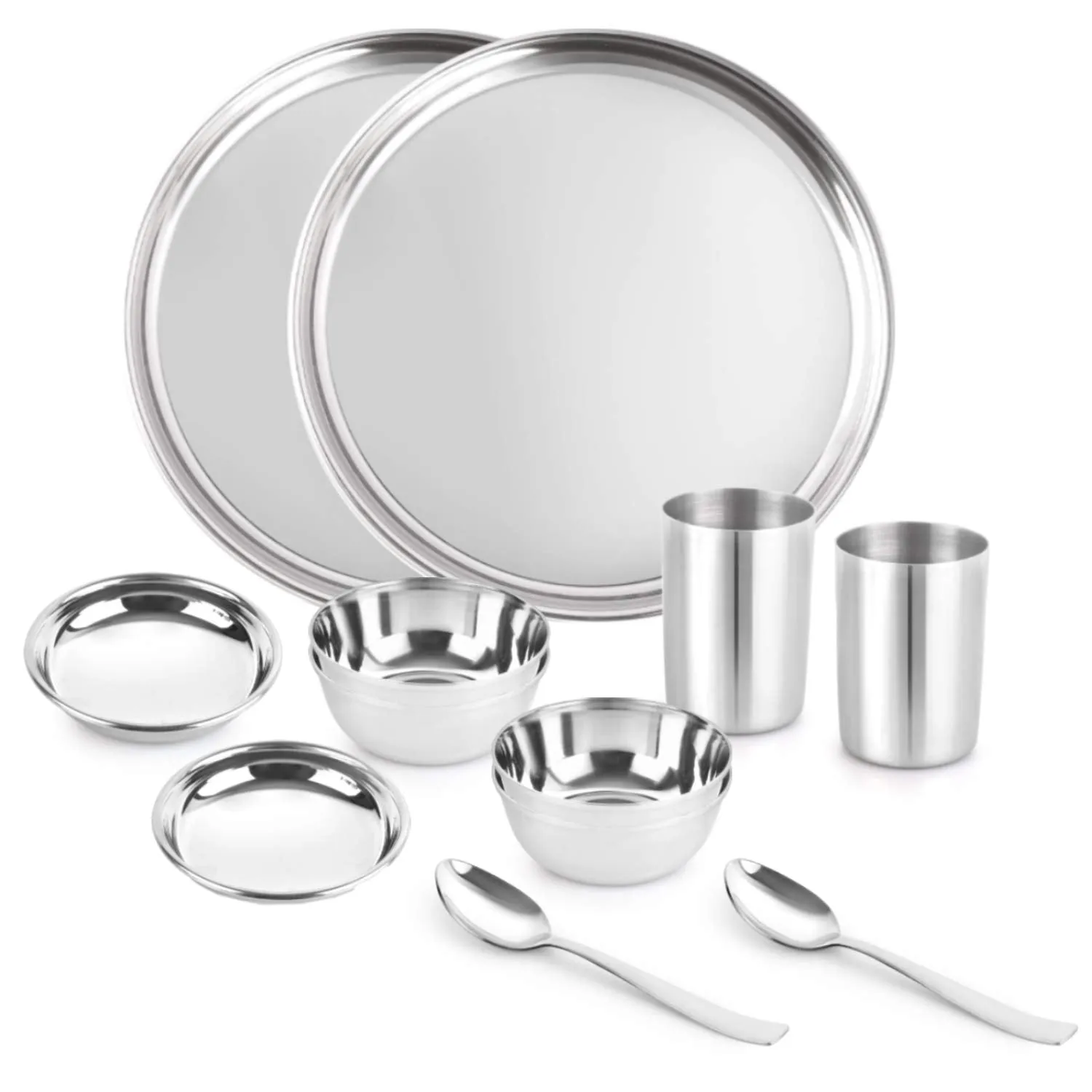 Steelox 12 Pieces Stainless Steel Dinner Set for Family of 2