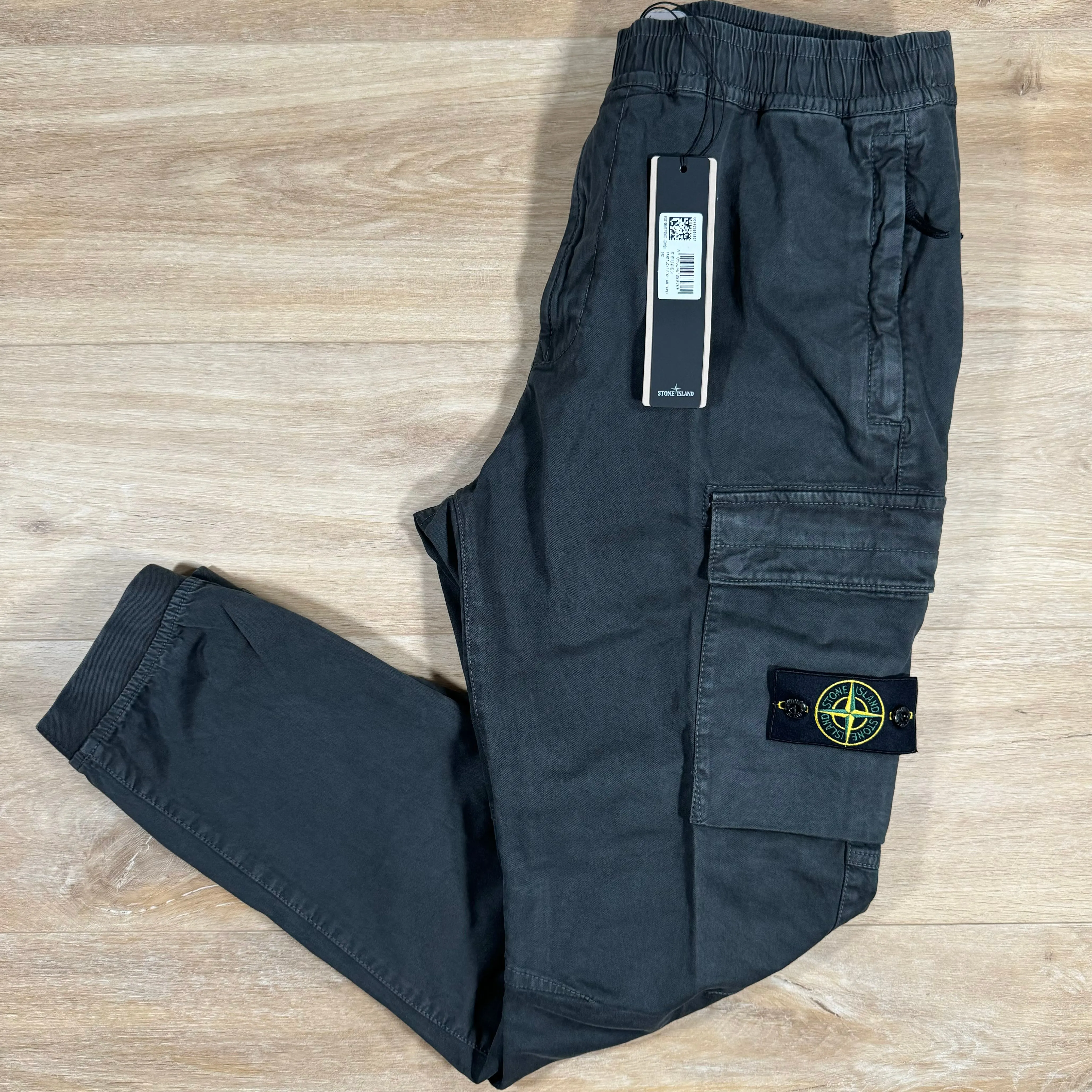 Stone Island Stretch Cargo Pants in Lead Grey