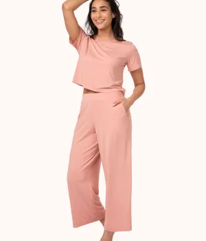 The All-Day Wide Leg Pant: Shell Pink