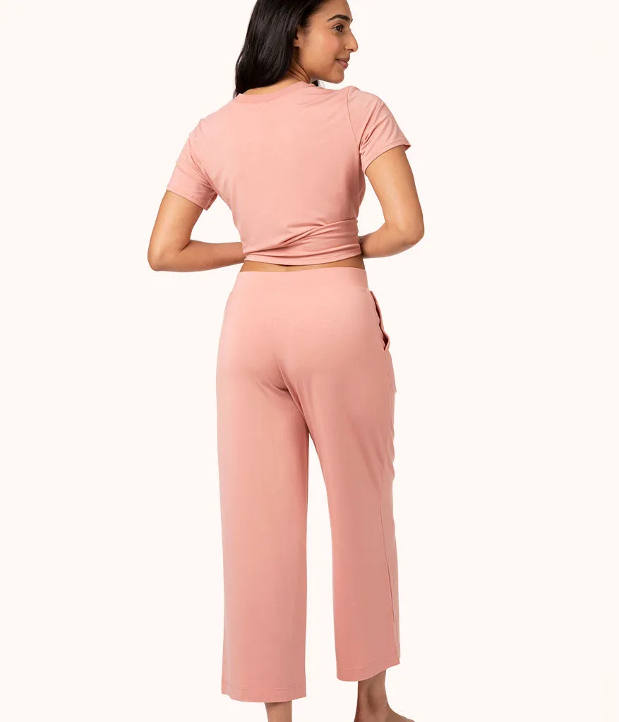 The All-Day Wide Leg Pant: Shell Pink