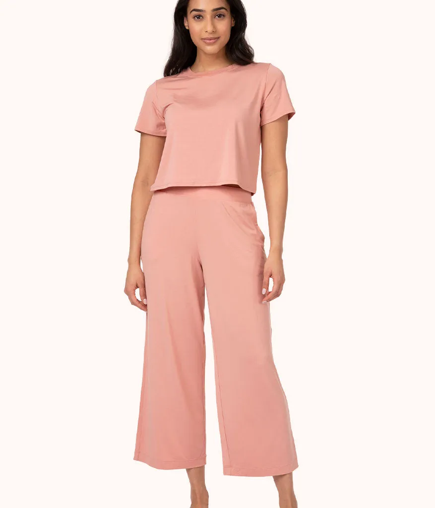 The All-Day Wide Leg Pant: Shell Pink