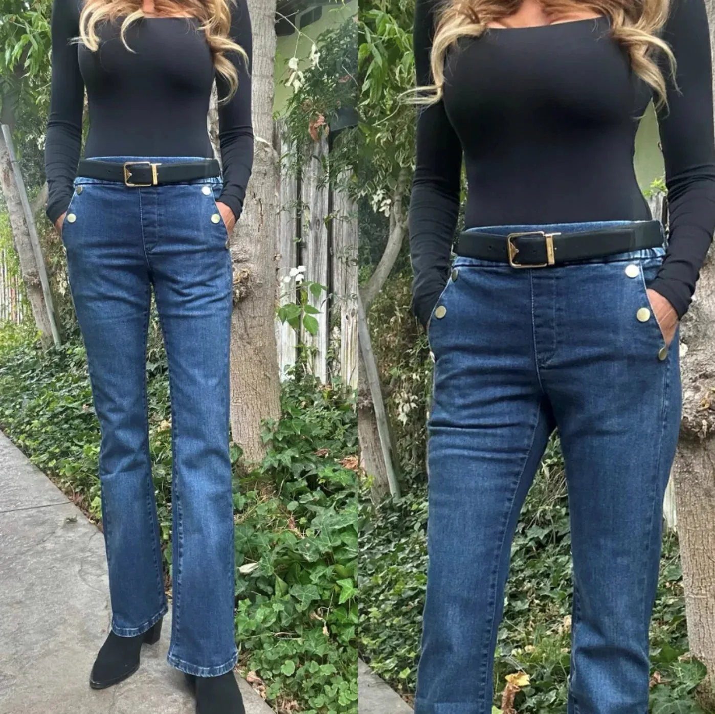 The Ellen Denim w/Gold Buttons