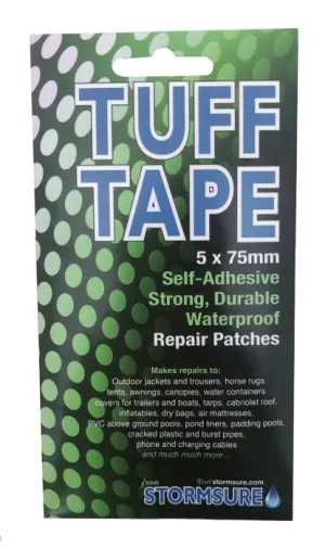 Tuff Tape Self Adhesive Waterproof Repair Patches 5-Pack 75Mm