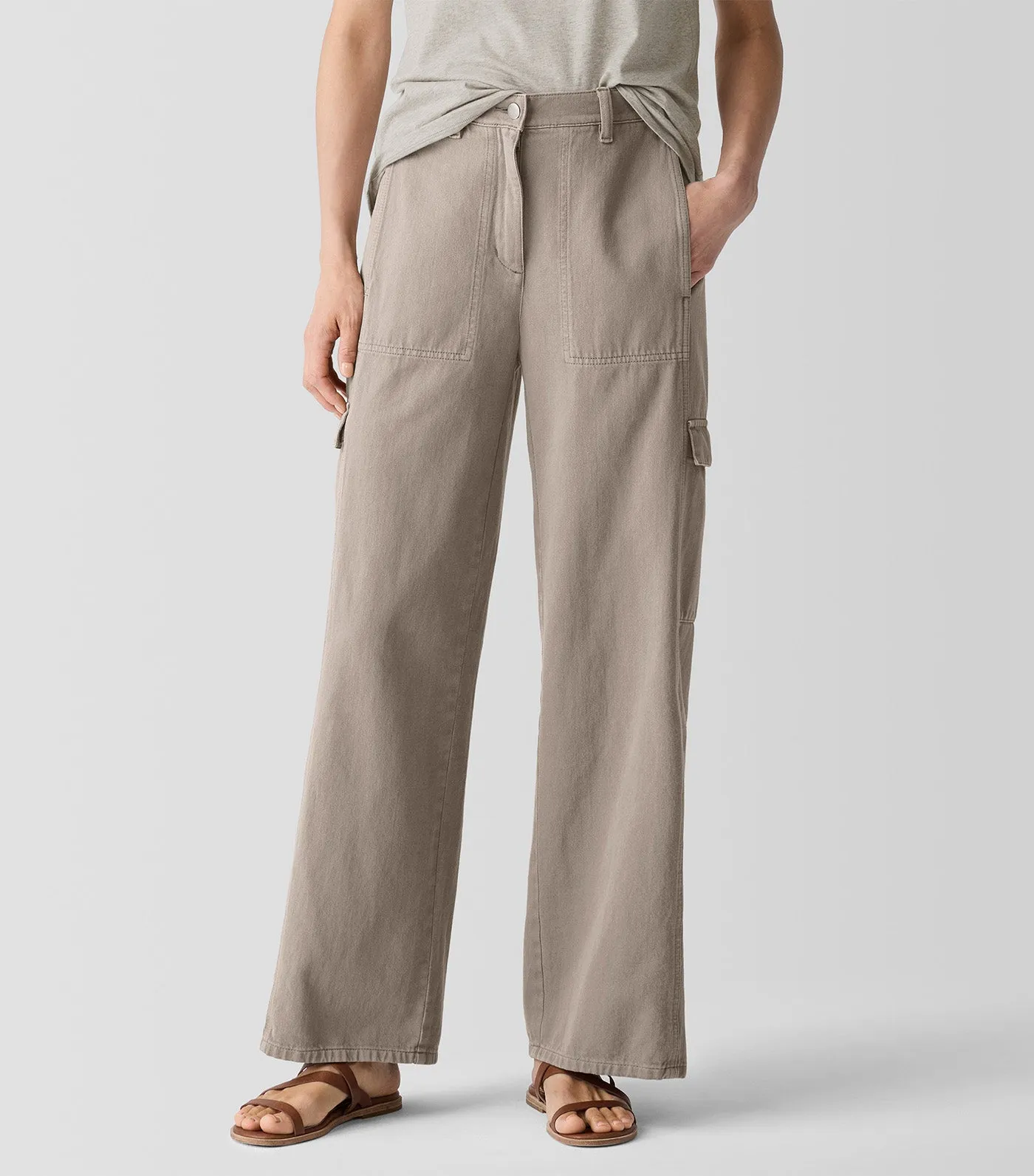 Wide Full Length Cargo Pants Reed