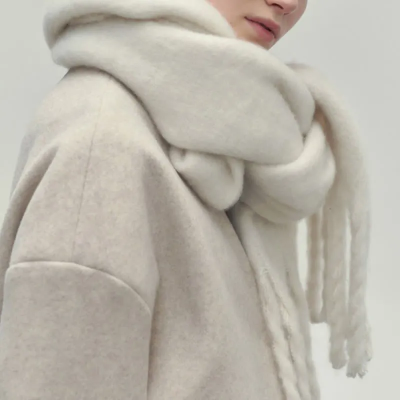 Women's Chunky Thickened Solid Color Soft Scarf