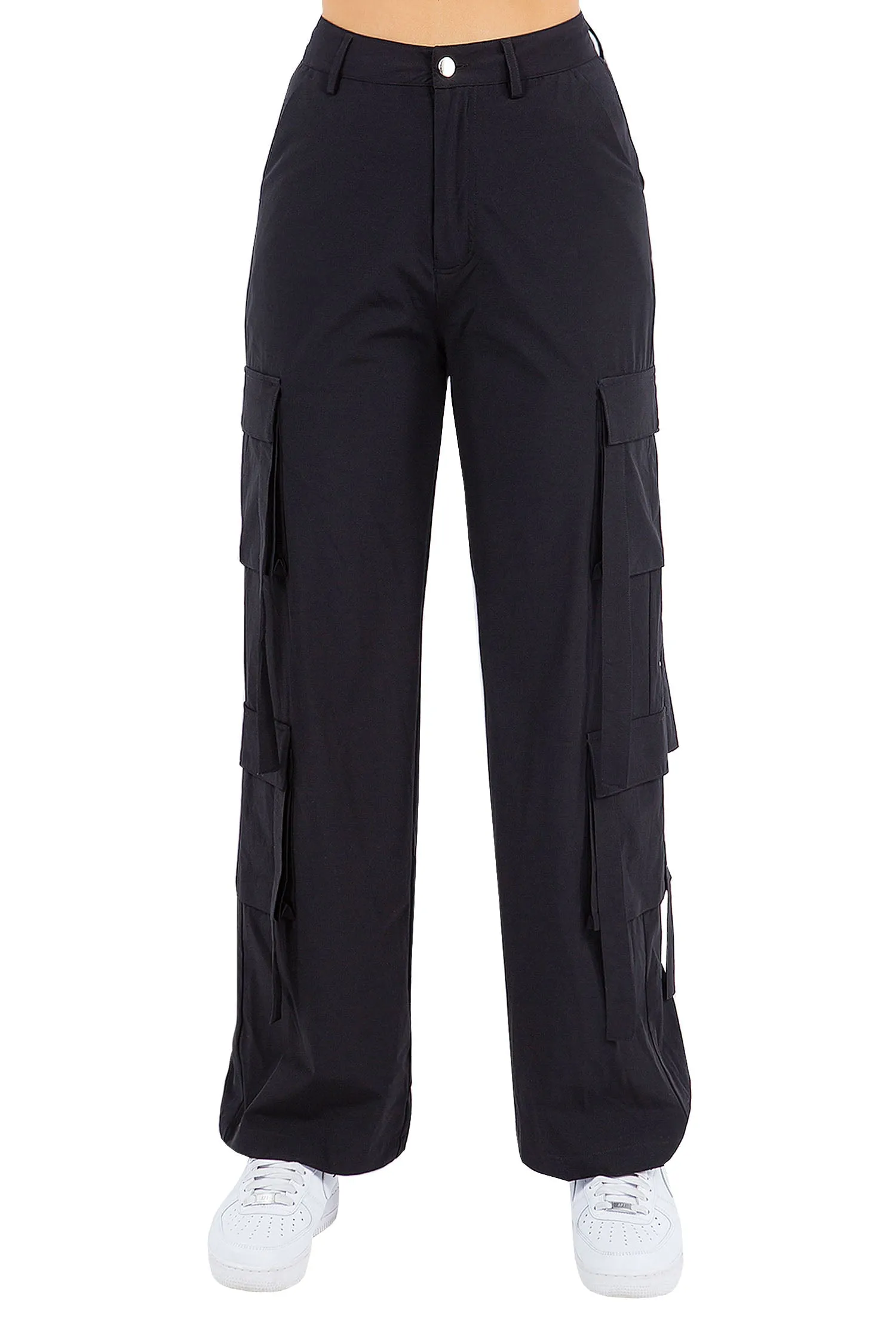 Women's Essential Multi Pocket Nylon Straight Pants