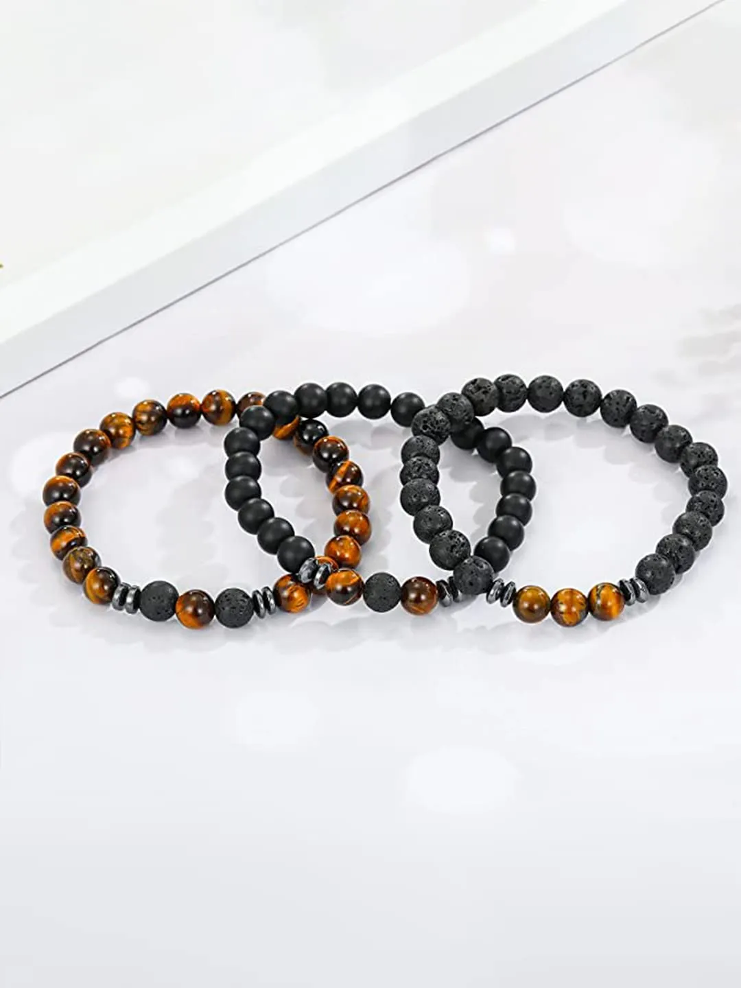 Yellow Chimes 2 Pcs Combo Reiki Meditation Healing Charm Beaded Buddha Bracelets for Women and Men (Design-3)